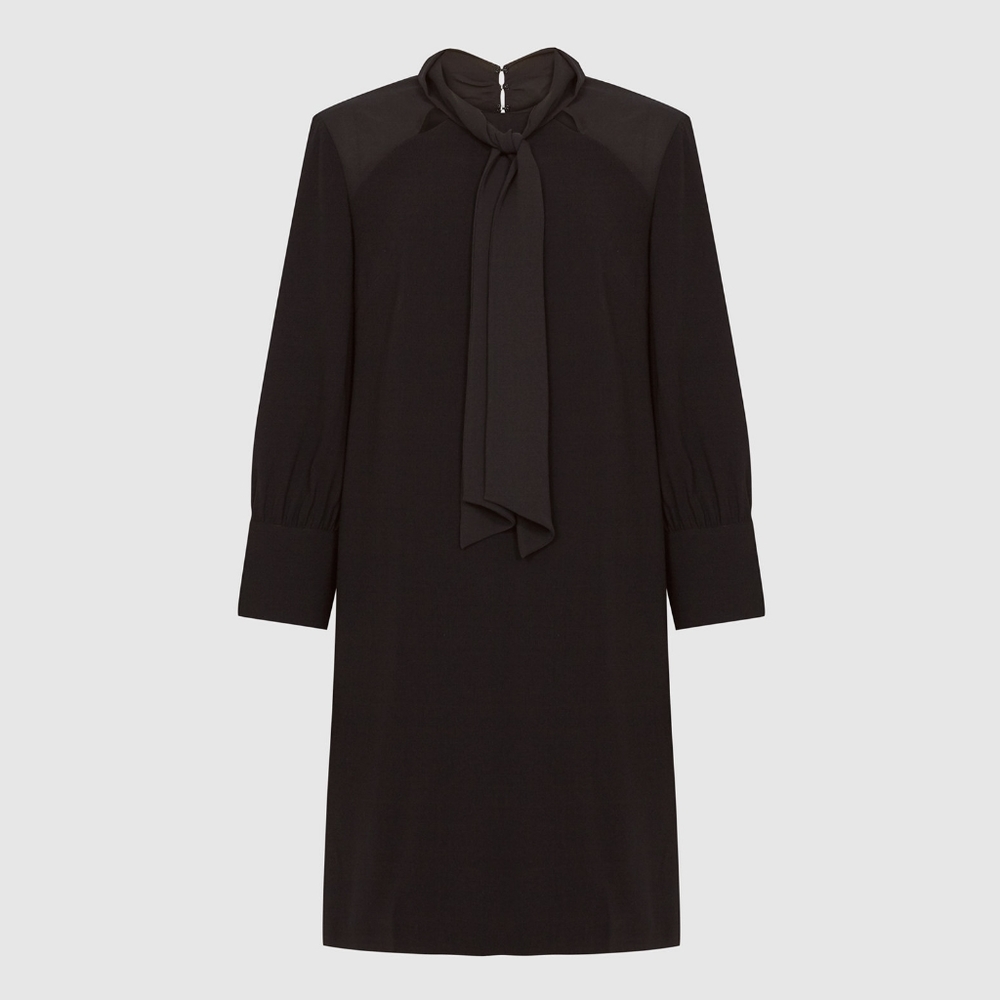 NWT REISS | Yolanda Neck Tie Shift Dress - Picture 3 of 9